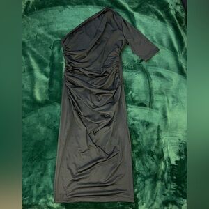 Amazon Off One Shoulder Black Dress